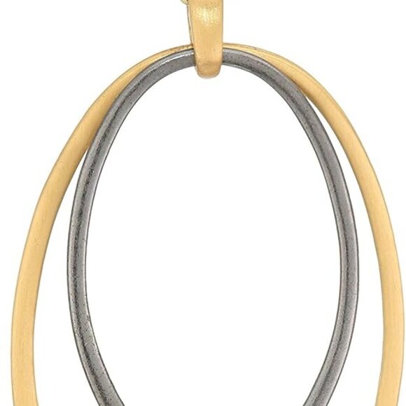 Brand Women's Two Tone Teardrop Pendant Necklace, Two Tone, One Size - Picture 1 of 3